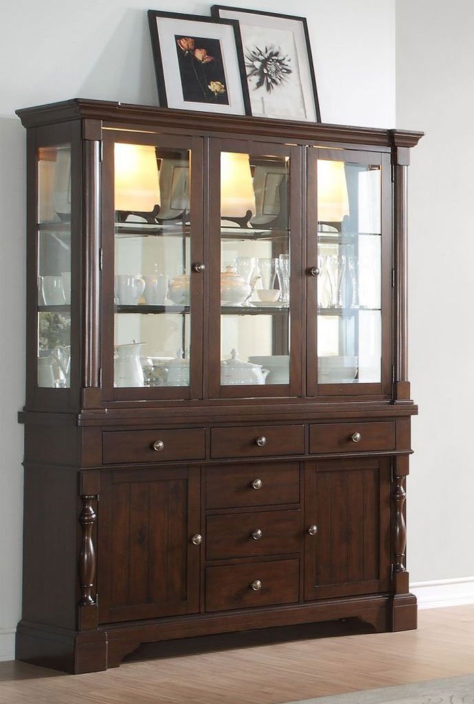 Yates Buffet W/ Hutch Homelegance | Furniture Cart