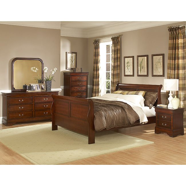 Chateau Brown Sleigh Bedroom Set Homelegance | Furniture Cart