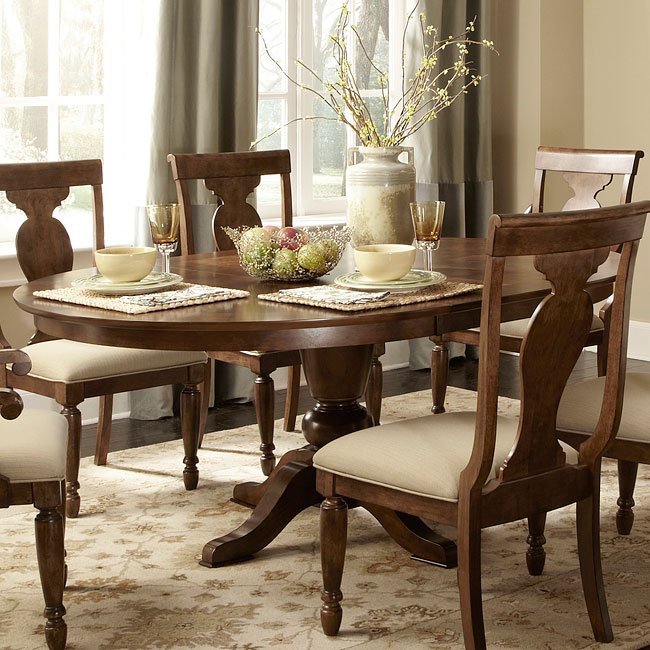 Rustic Traditions Oval Dining Table Liberty Furniture | Furniture Cart