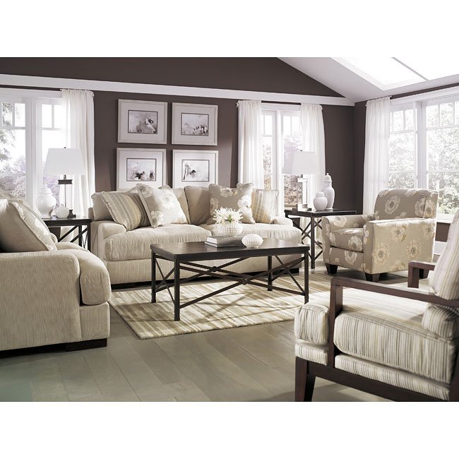 Pia - Linen Living Room Set Signature Design | Furniture Cart