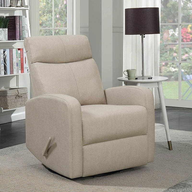 Beige Swivel Glider Recliner Coaster Furniture | Furniture Cart