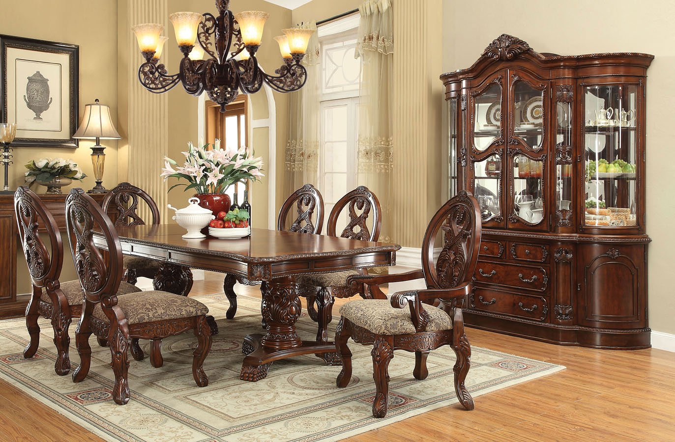 Rovledo Double Pedestal Dining Room Set Acme Furniture, 1 Reviews