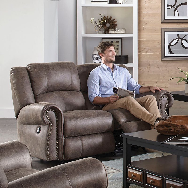 Westin Power Reclining Loveseat Ash Catnapper Furniture Cart