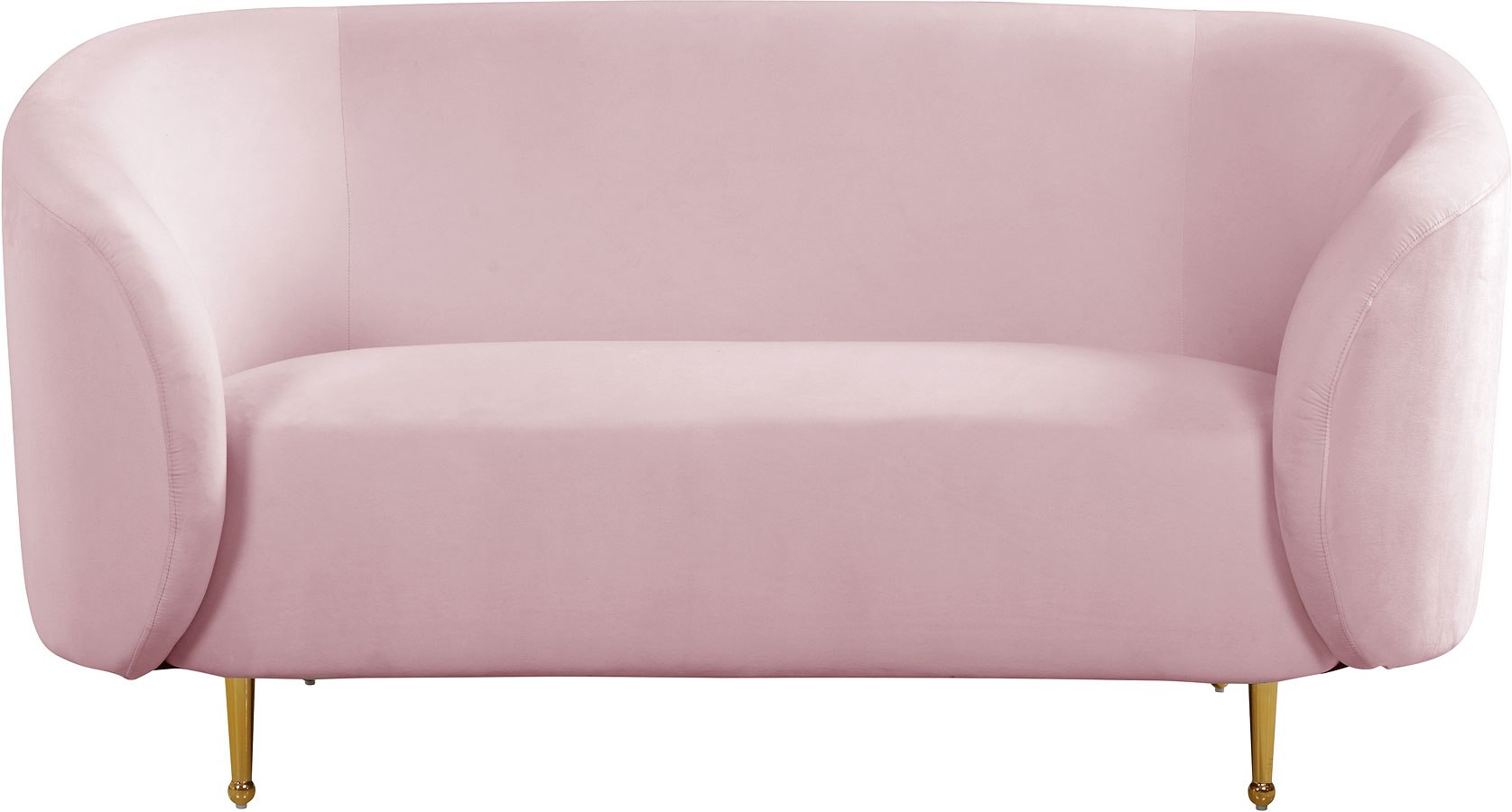 Lavilla Velvet Loveseat (Pink) Meridian Furniture Furniture Cart