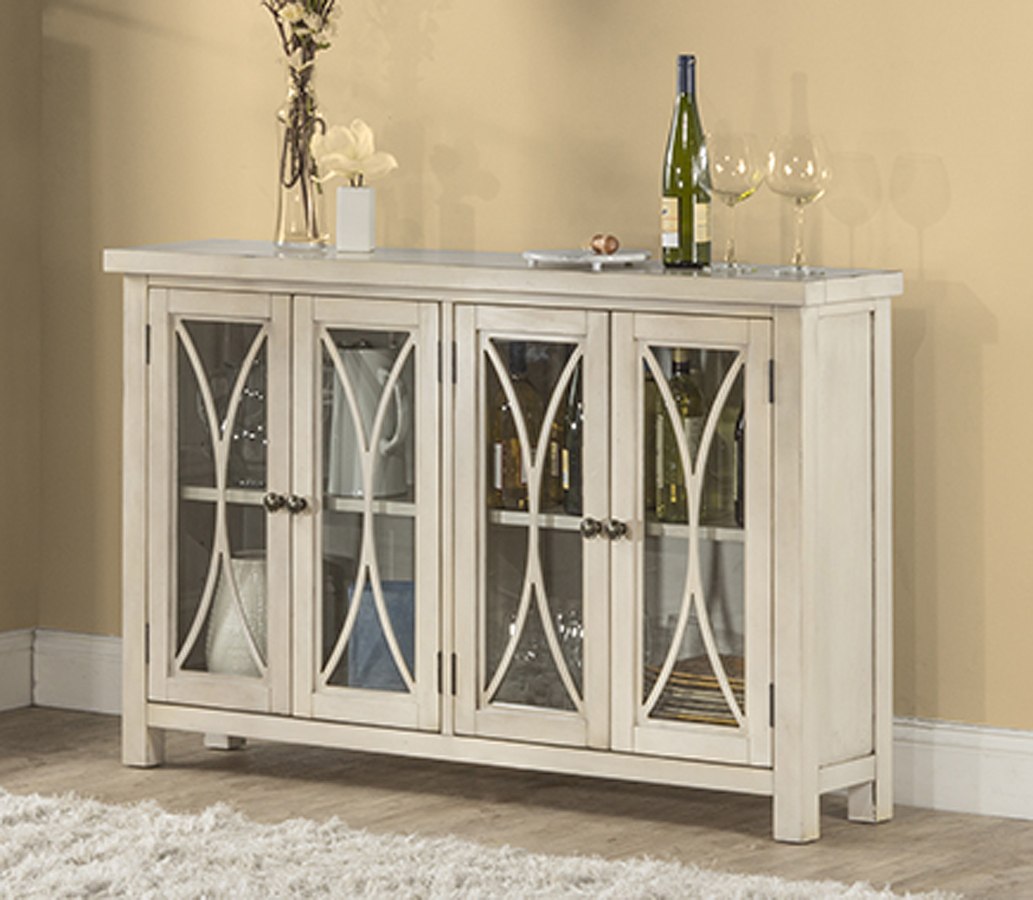 Bayside 4Door Accent (Antique White) Hillsdale Furniture