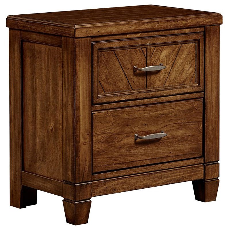 Rustic Cottage Nightstand (Cherry) Vaughan Bassett Furniture Cart