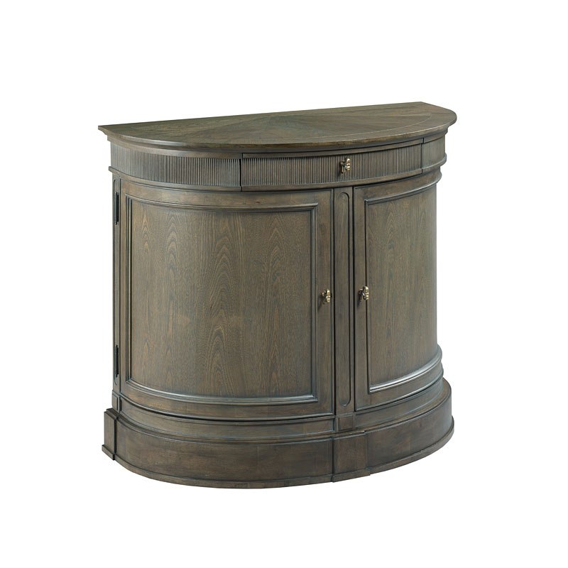 Savona Demilune Bachelor Chest (Mocha Elm) American Drew Furniture Cart