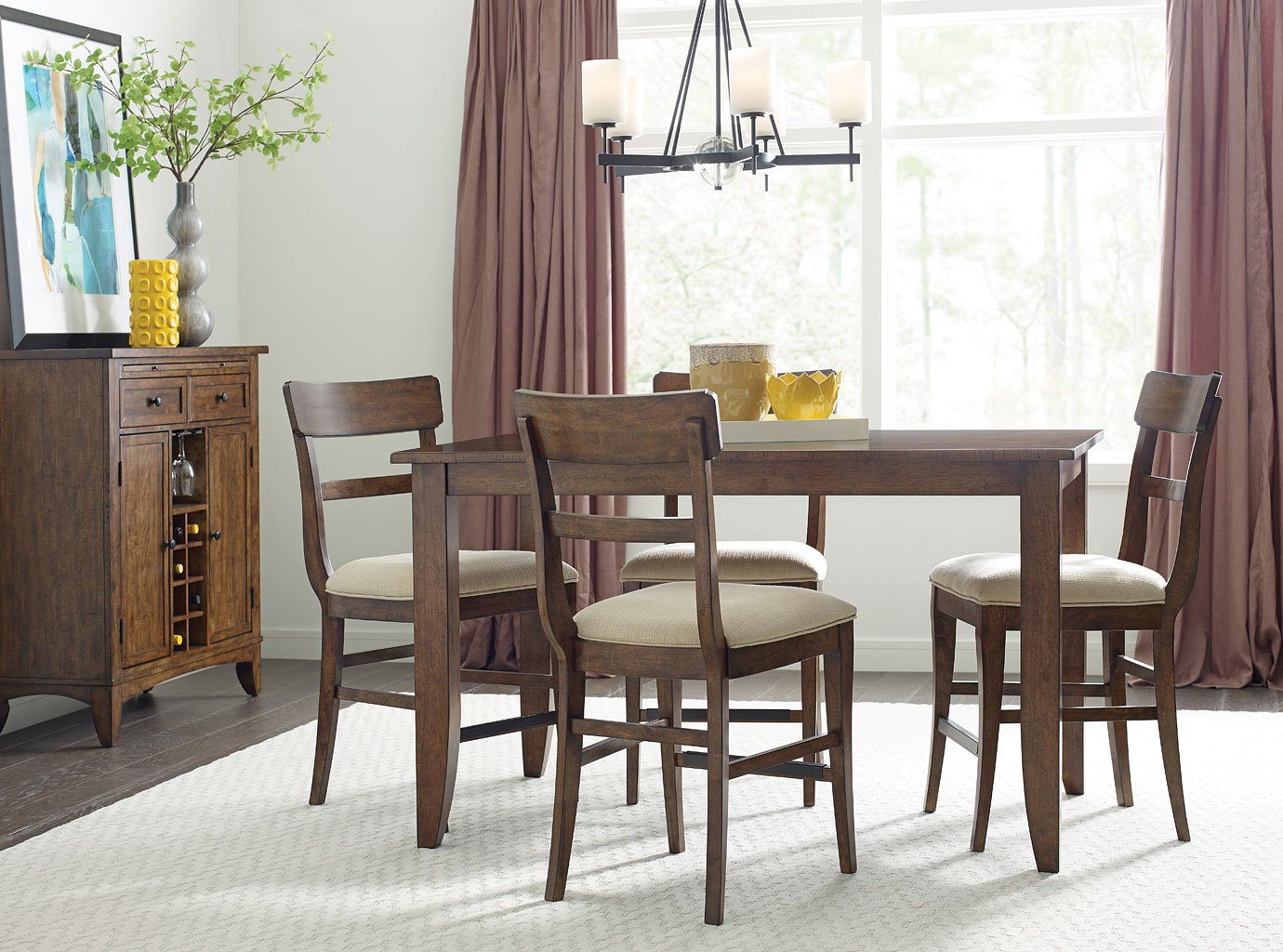 The Nook 60 Inch Counter Height Dining Room Set Maple Kincaid The Nook 60 Inch Counter Height Dining Room Set Maple