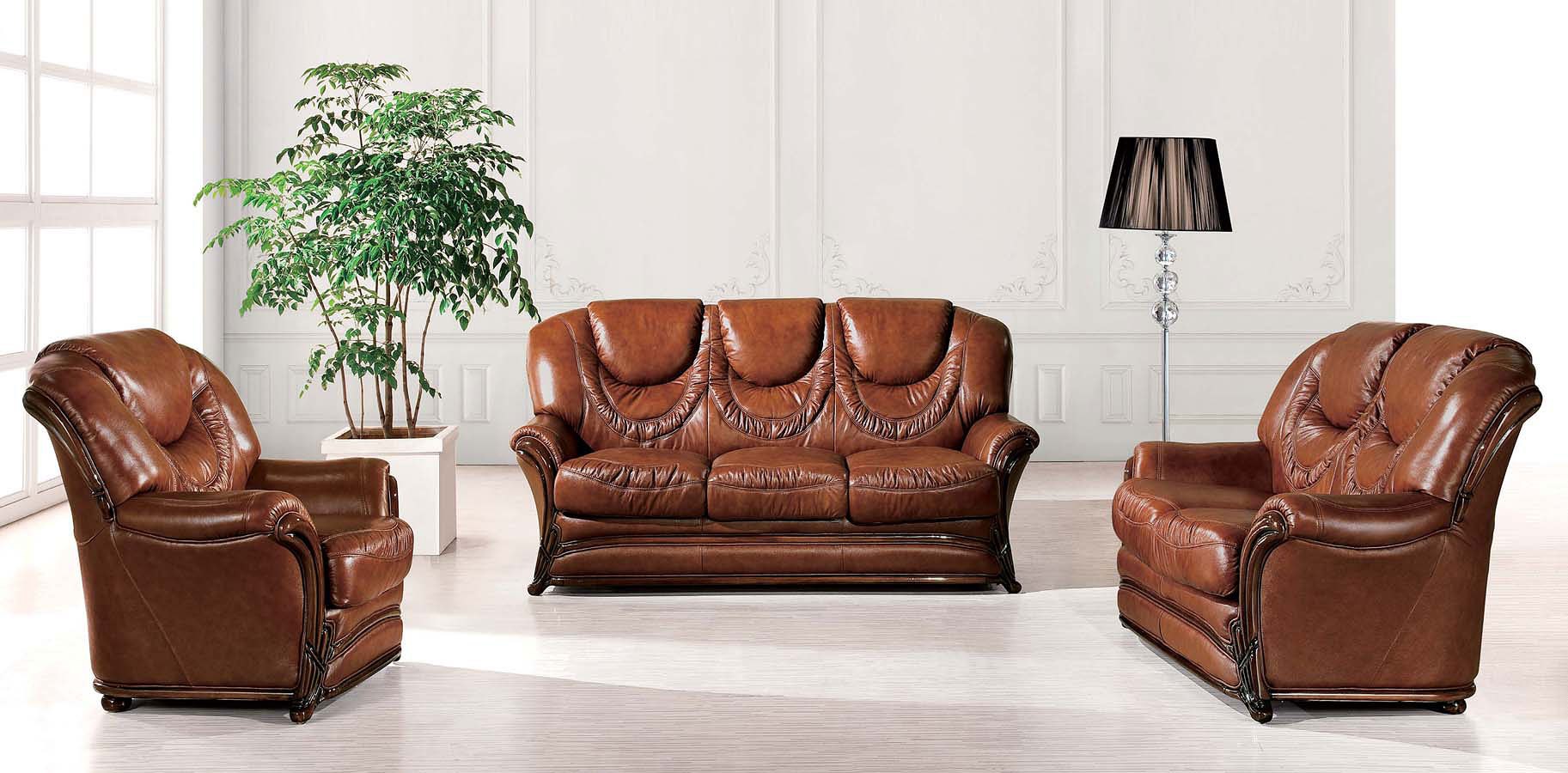 67 Italian Leather Living Room Set ESF Furniture ...
