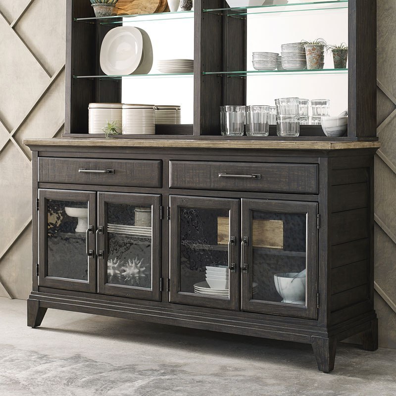 charcoal buffet table