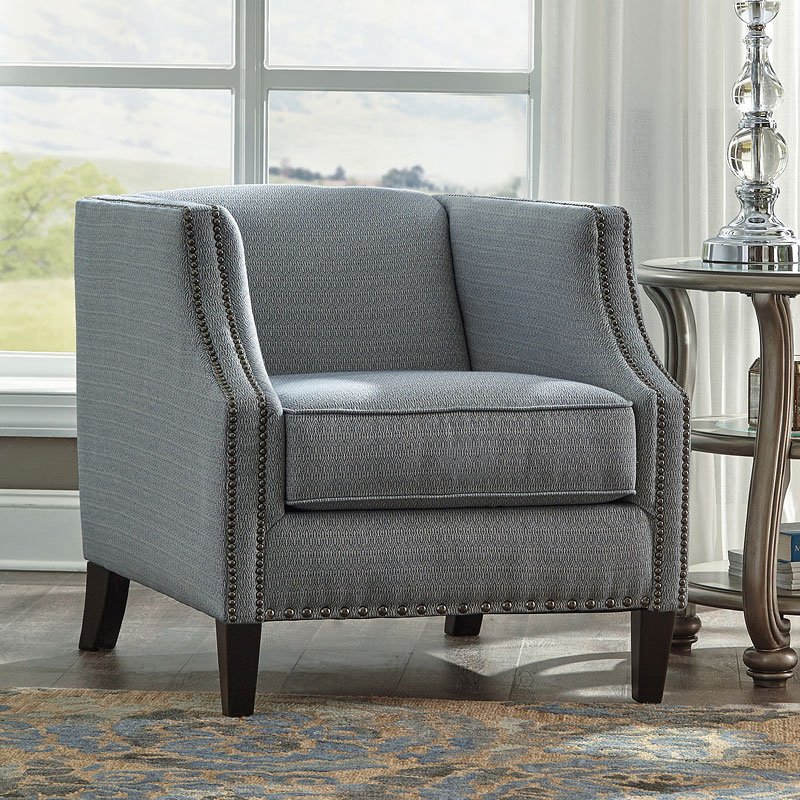 LaVernia Navy Accent Chair BenchCraft | Furniture Cart