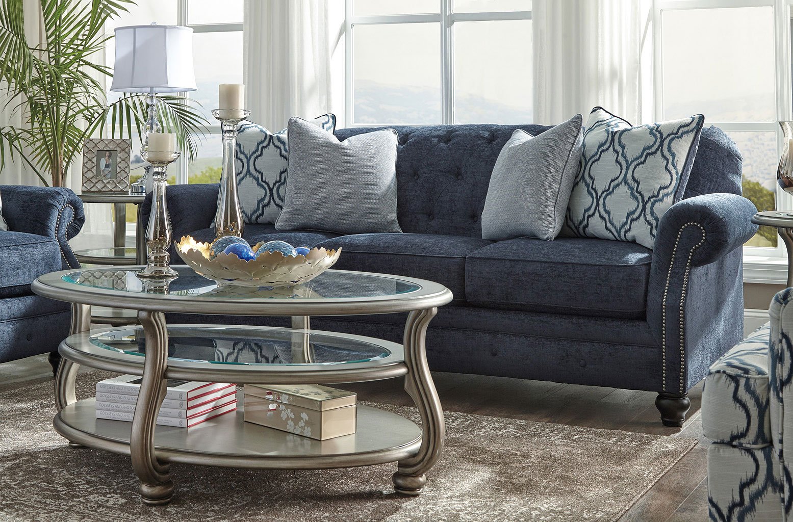 LaVernia Navy Living Room Set Signature Design By Ashley ...