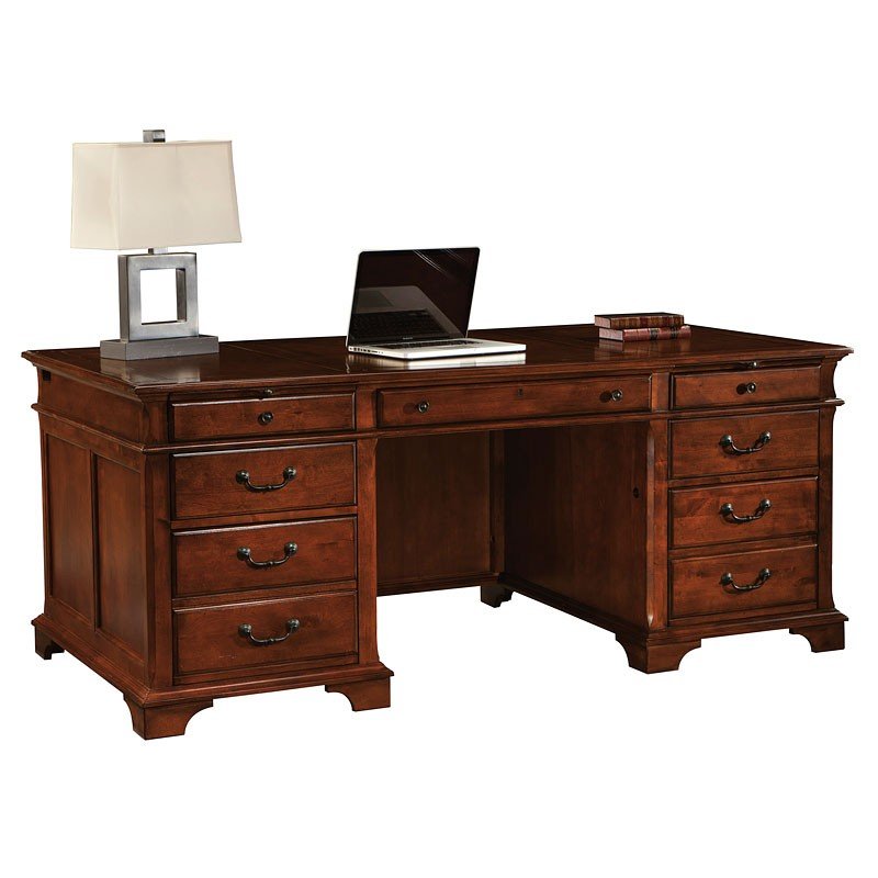 Weathered Cherry Executive Desk Hekman Furniture Cart