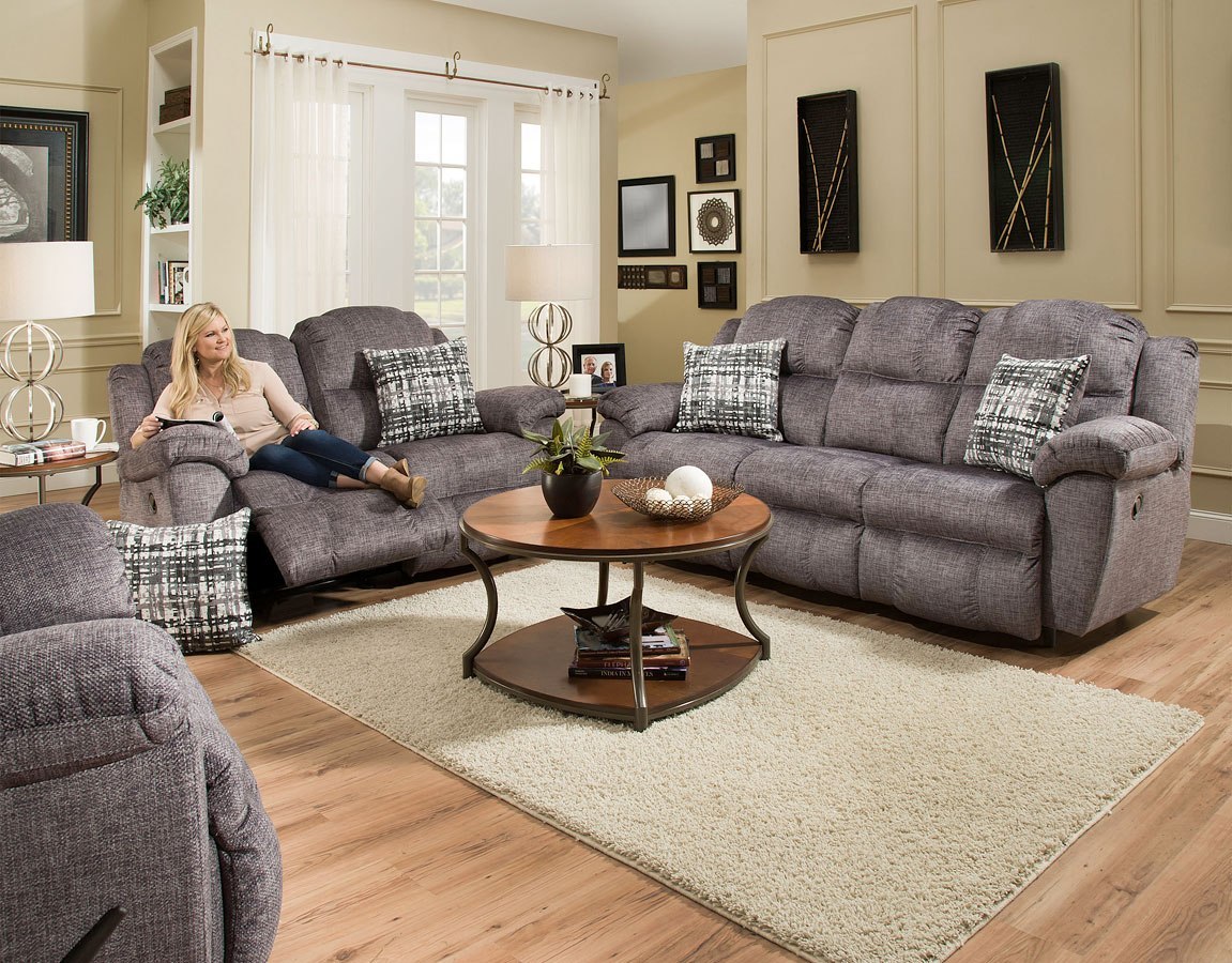 Victory Reclining Living Room Set (Brannon Gray) Franklin Furniture