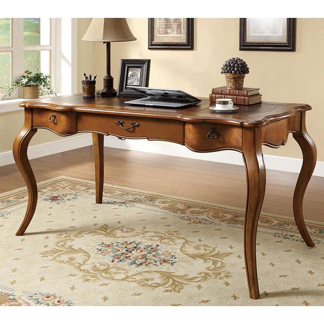 Elegant Traditional Desk W/ Cabriole Legs Coaster Furniture | Furniture