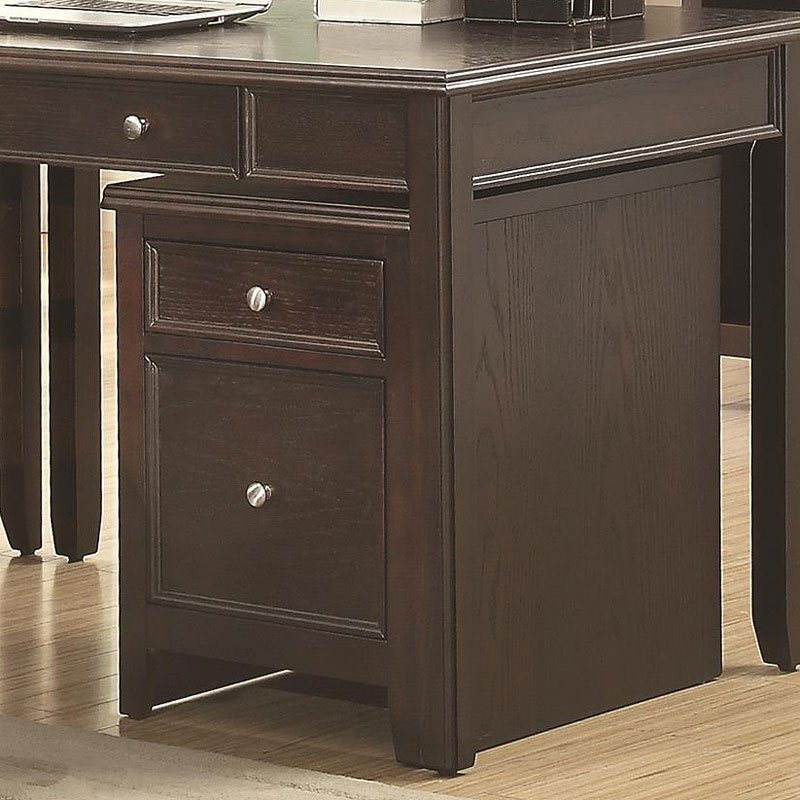 Maclay Mobile File Cabinet Dark Brown Coaster Furniture Furniture Cart