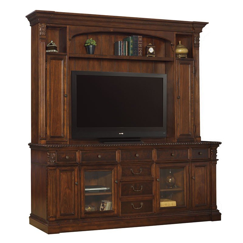 Old World Walnut Burl Entertainment Center Hekman | Furniture Cart