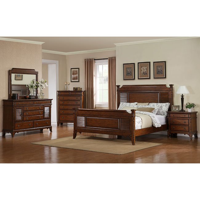 sherwood oak panel bedroom set samuel lawrence furniture