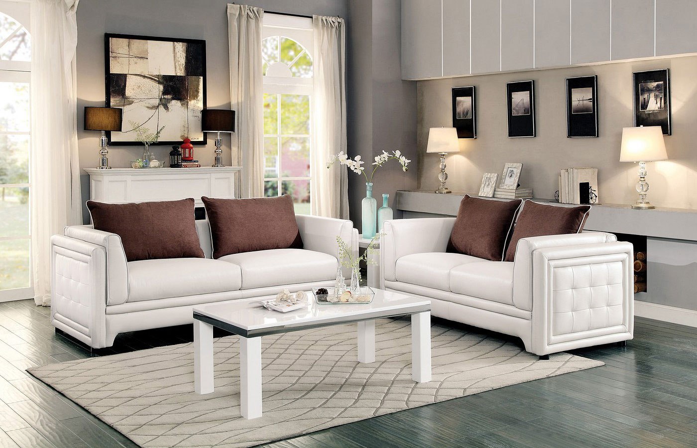 Azure Living Room Set Homelegance Furniture Cart