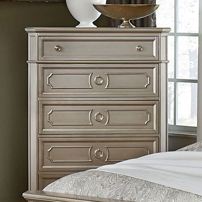 Windsor Panel Bedroom Set (Silver) Standard Furniture ...