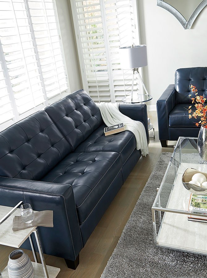 Altonbury Blue Living Room Set Signature Design Furniture Cart