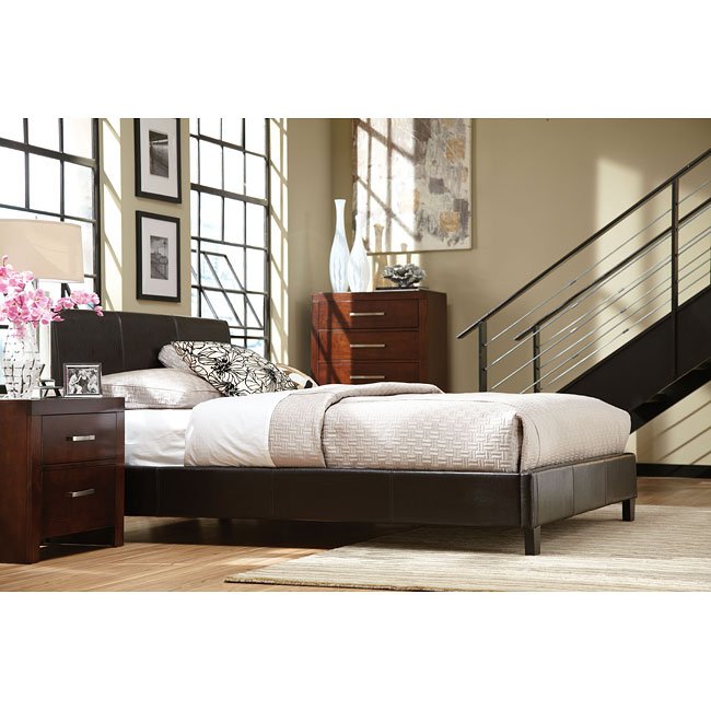 metro bedroom set w/ upholstered bed standard furniture | furniture cart