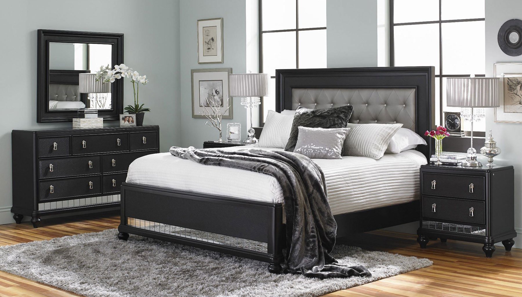 Diva Midnight Panel Bedroom Set Samuel Lawrence Furniture ...