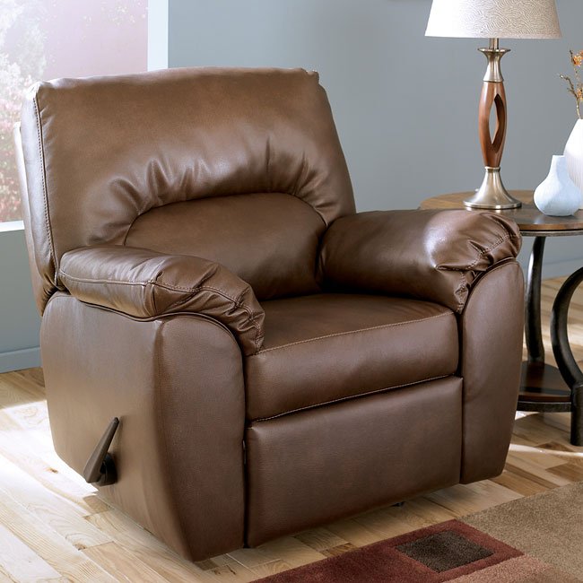 DuraBlend Bark Rocker Recliner Signature Design Furniture Cart