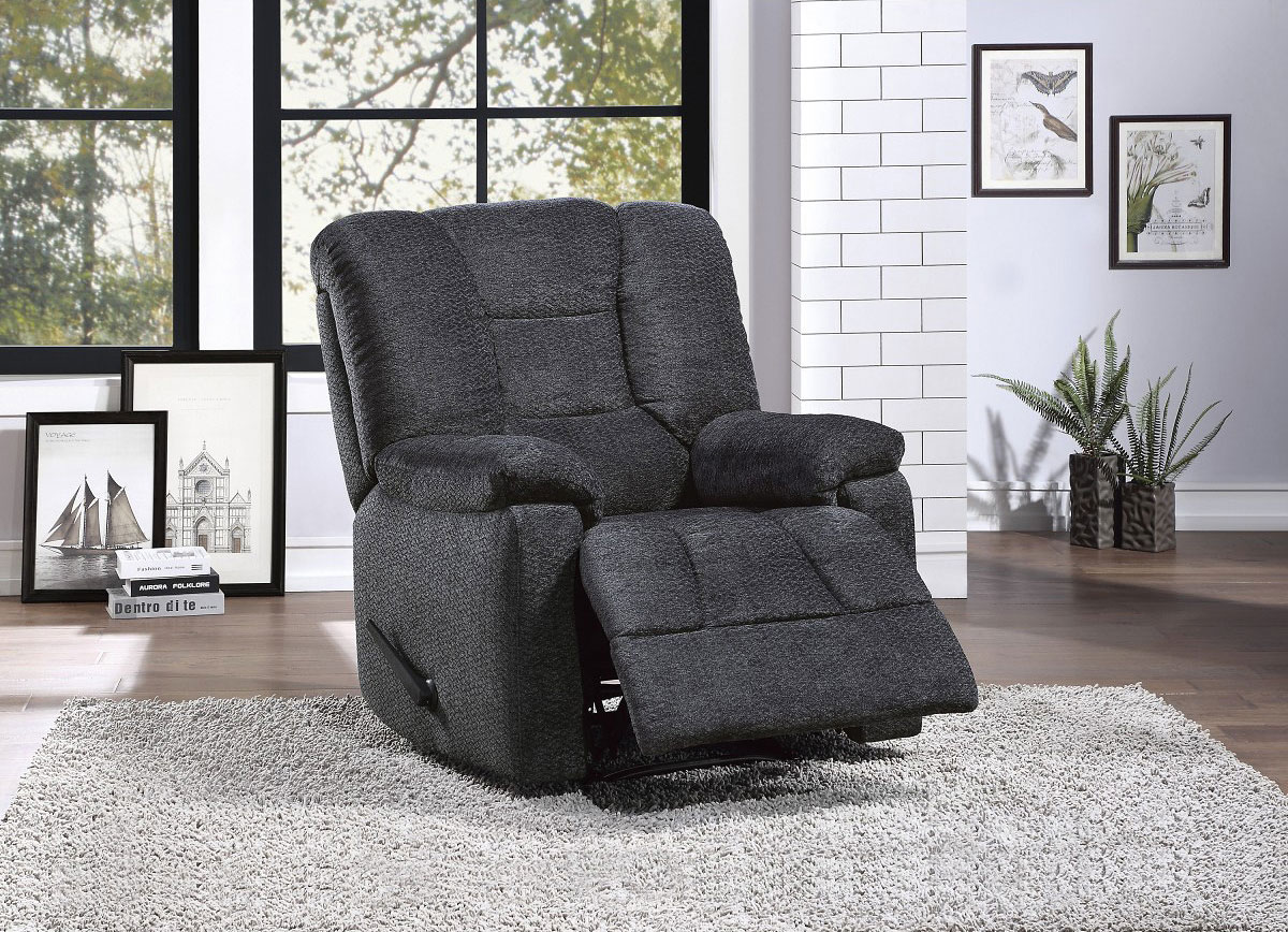 Kaylene Recliner (Dark Gray) Homelegance Furniture Cart