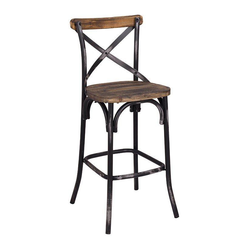 Zaire Bar Chair (Antique Black) Acme Furniture Furniture Cart