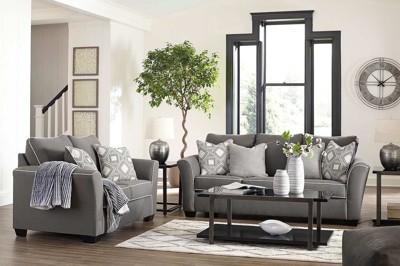 domani charcoal living room set