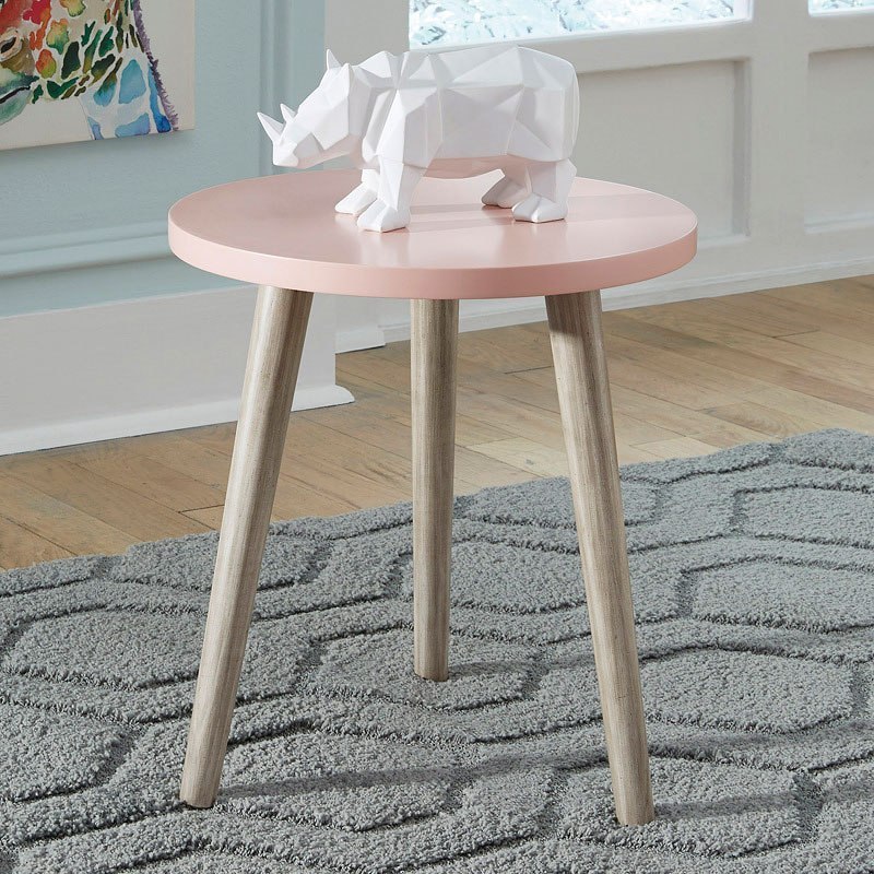 light pink accent table