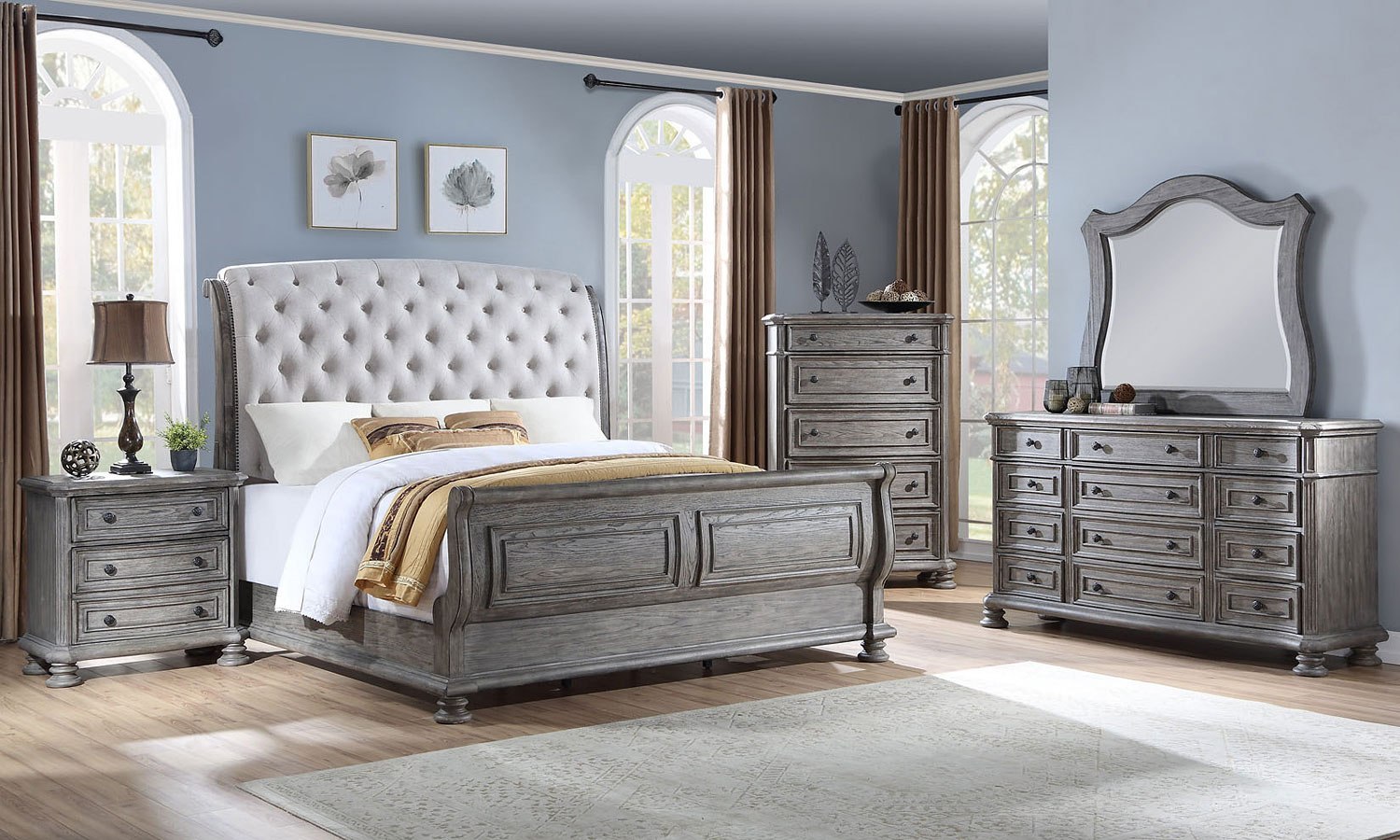 Lake Way Sleigh Bedroom Set Avalon Furniture | Furniture Cart