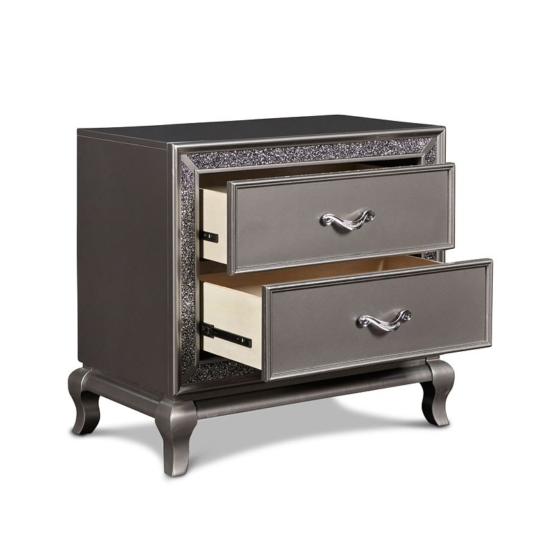 Park Imperial Nightstand (Pewter) New Classic Furniture Furniture Cart