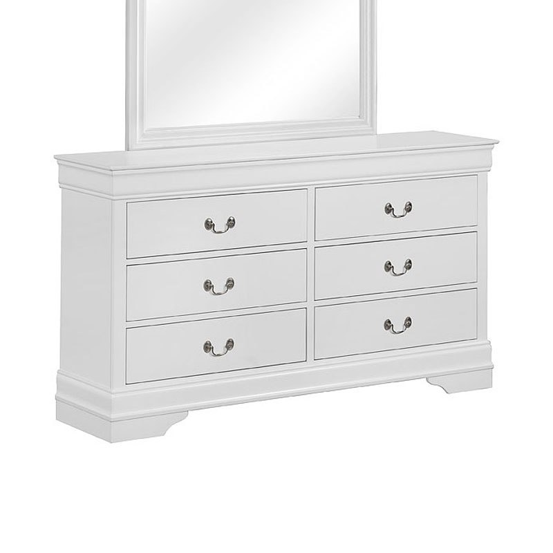 Louis Philip Dresser (White) Crown Mark Furniture Furniture Cart