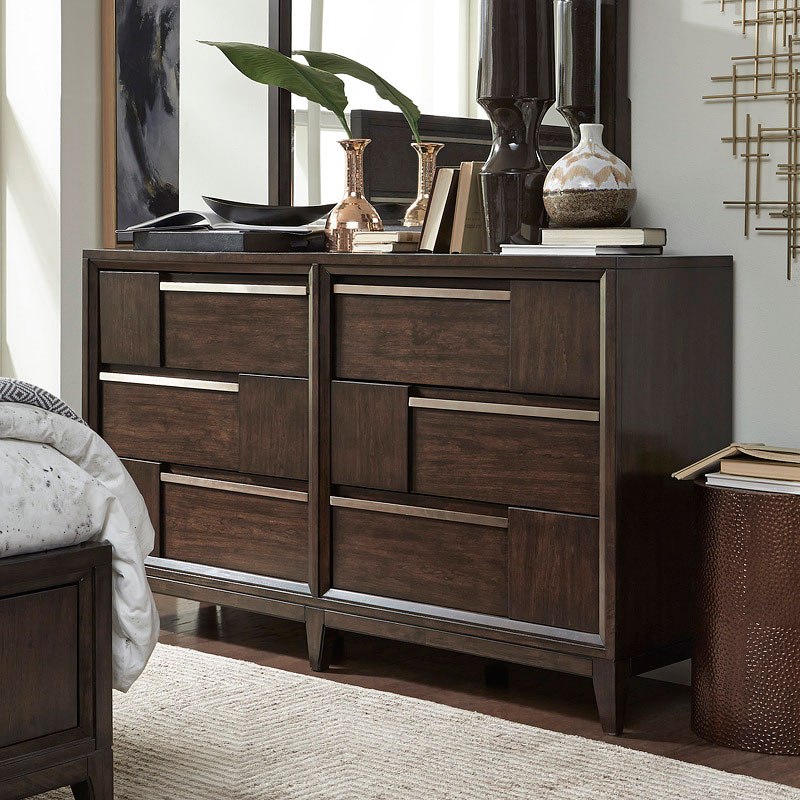 Modern Geometry Panel Bedroom Set Magnussen | Furniture Cart