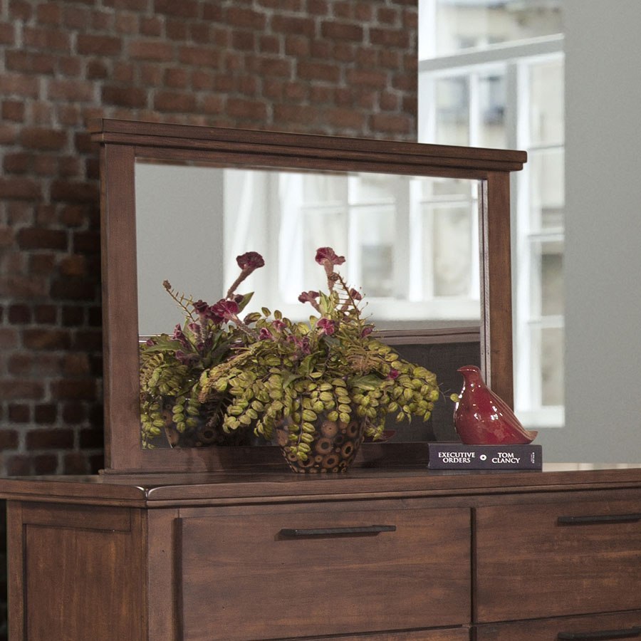 New Classic Furniture Cagney Mirror in Vintage Gray