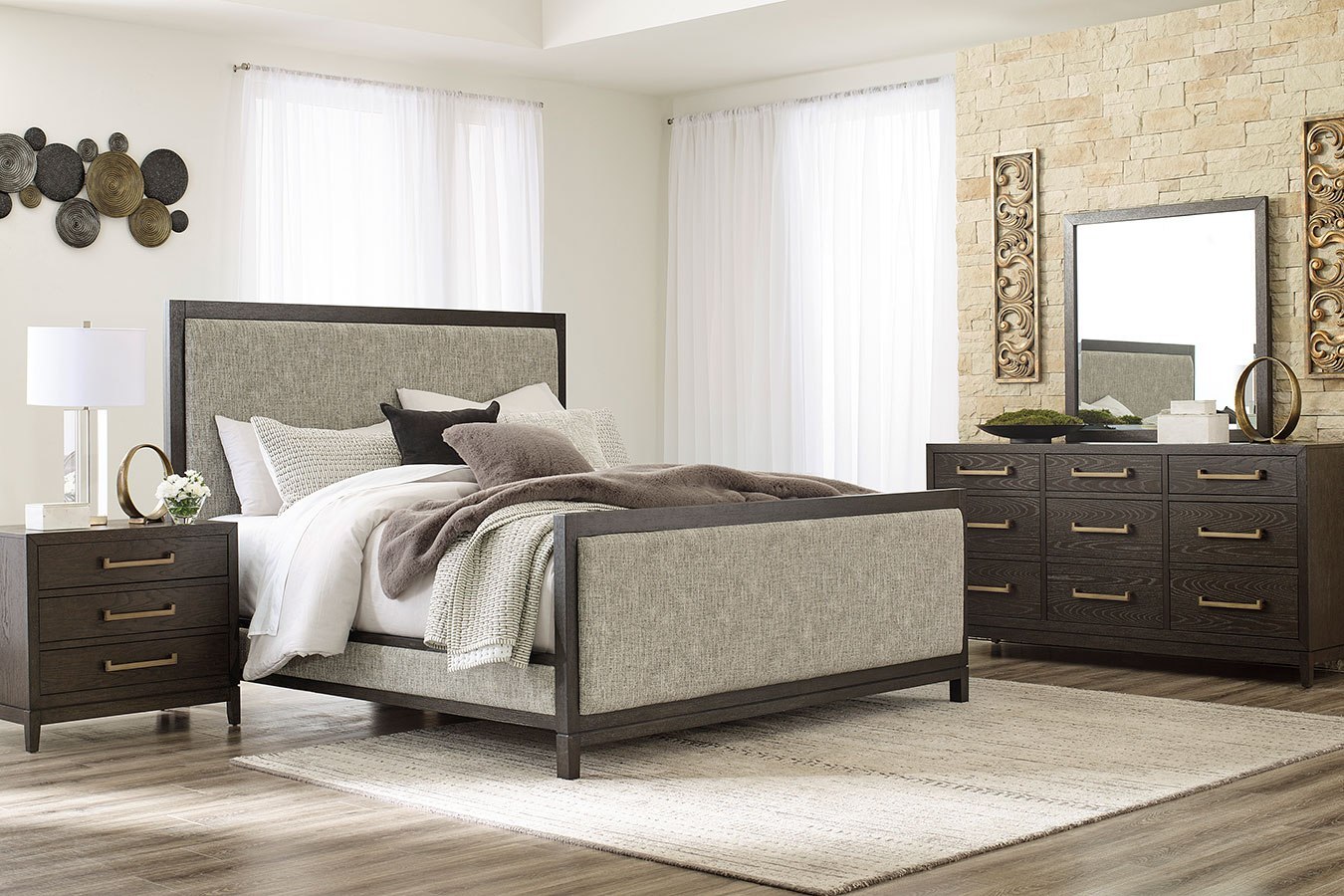 Burkhaus Upholstered Bedroom Set Signature Design | Furniture Cart