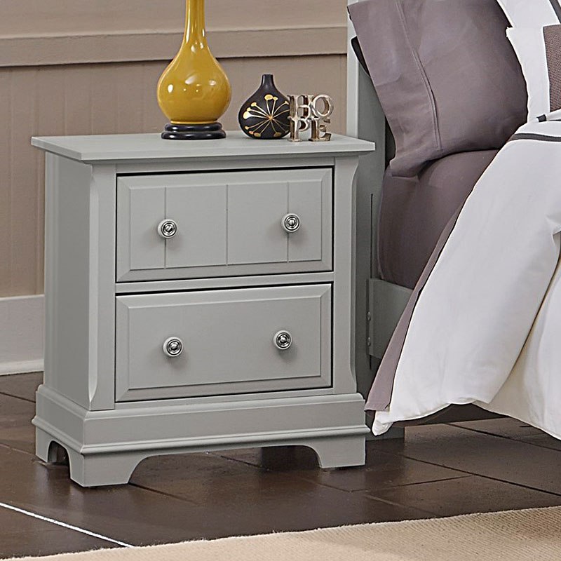 Cottage Nightstand (Gray) Vaughan Bassett Furniture Cart