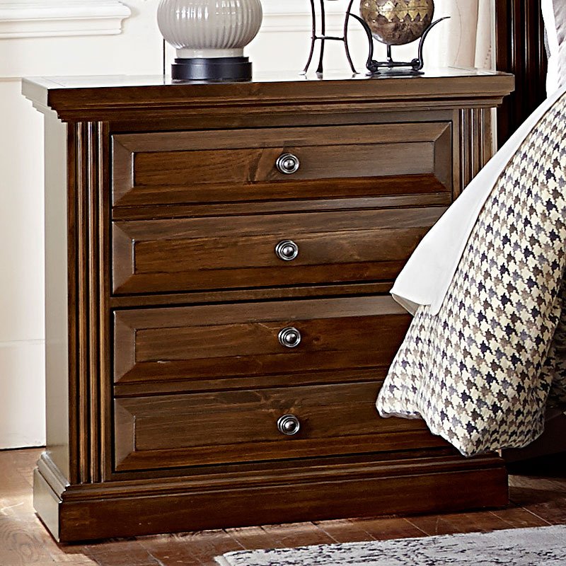 Woodlands Nightstand (Cherry) Vaughan Bassett Furniture Cart