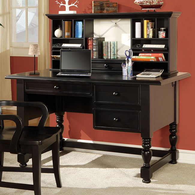 Bella Desk With Hutch Black Steve Silver Furniture Furniture Cart