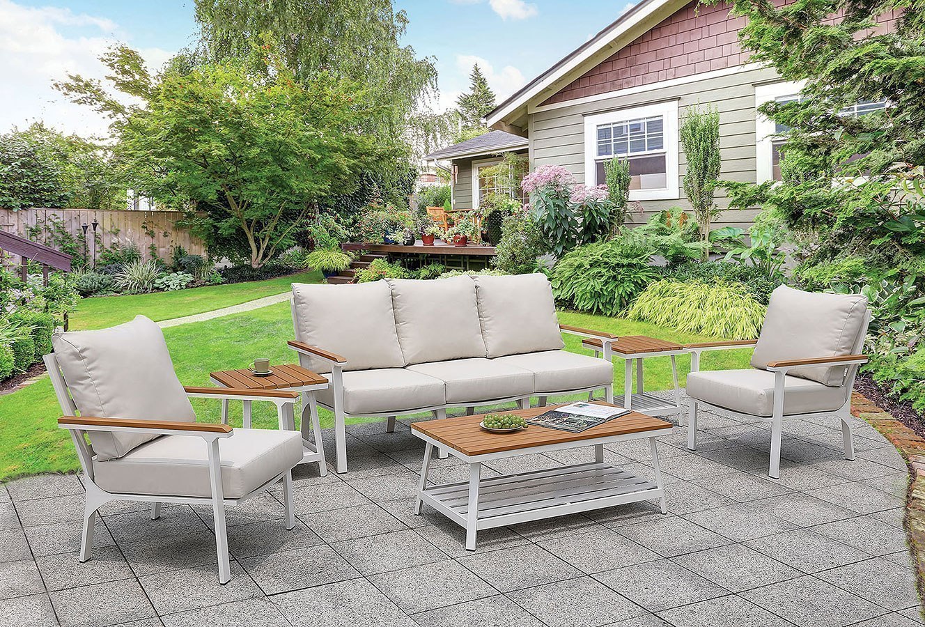 Anishan 6Piece Patio Set Furniture Of America Furniture Cart