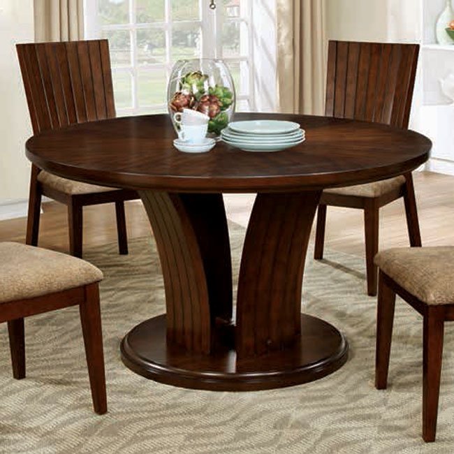 Montreal I Round Dining Table Furniture Of America | Furniture Cart