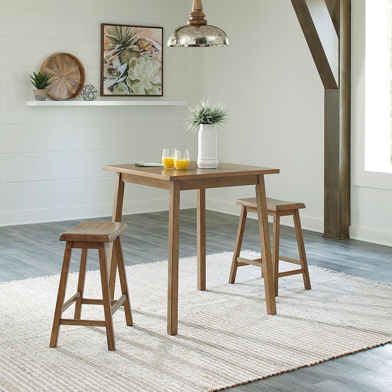 Shully Counter Height Dining Set W/ Stools Signature Design Furniture