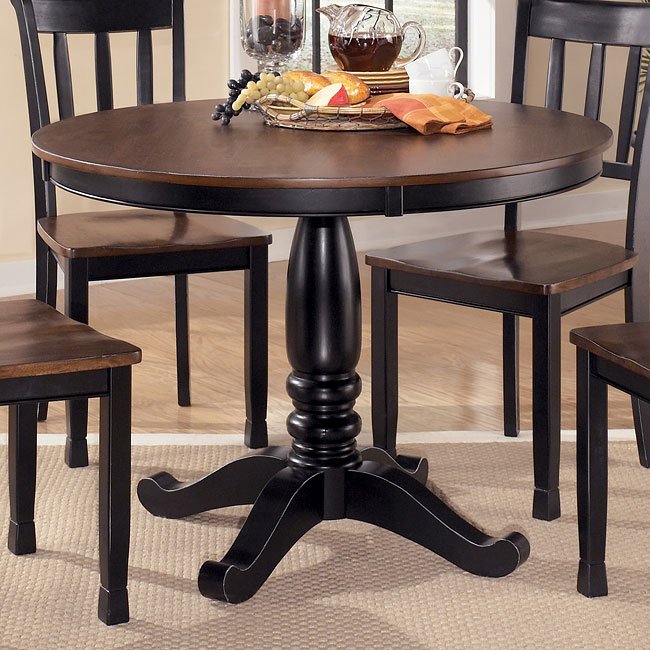 Owingsville Round Dining Table Signature Design Furniture Cart
