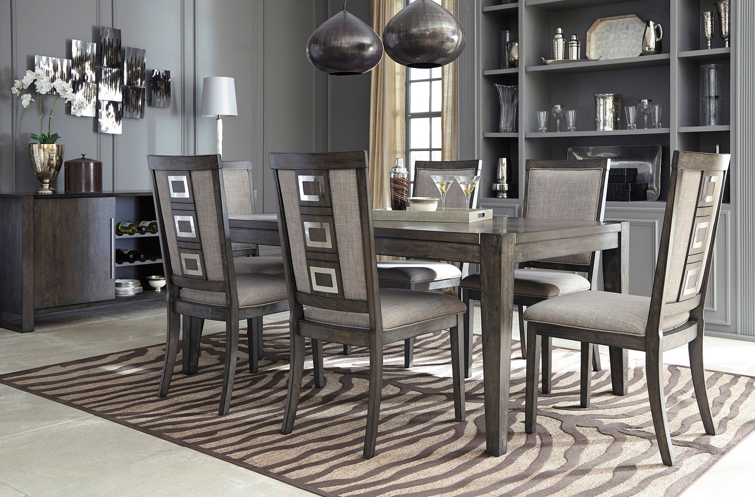 Chadoni Dining Room Set Signature Design Furniture Cart