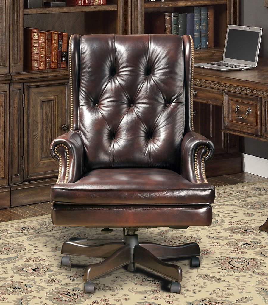 Prestige Havana Leather Desk Chair Parker Living Furniture Cart