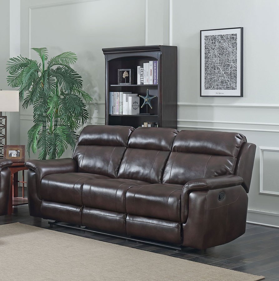 Dakota Reclining Sofa (Cafe Noir) Steve Silver Furniture Furniture Cart