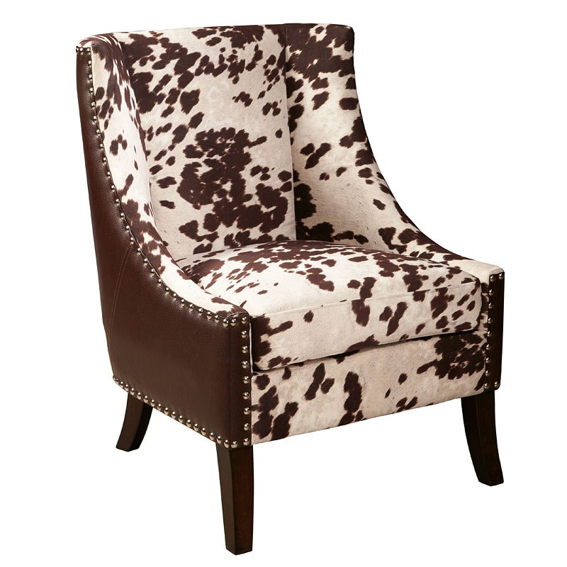 Hair On Hide Accent Chair Brown Ski Furniture Cart Hair On Hide Accent Chair Brown