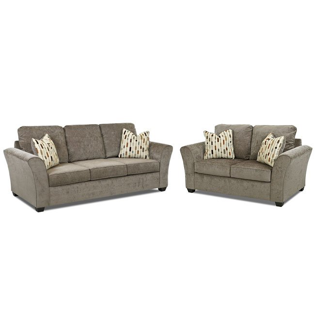 Salina Living Room Set (Fidelity Sage) Klaussner Furniture Cart